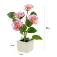 thumbnail image 5 of Artificial Flowers in Vase Flower Arrangement Fake Rose Peony Hydrangea Flower Centerpieces for Table Living Room - Potted Flowers, 5 of 7