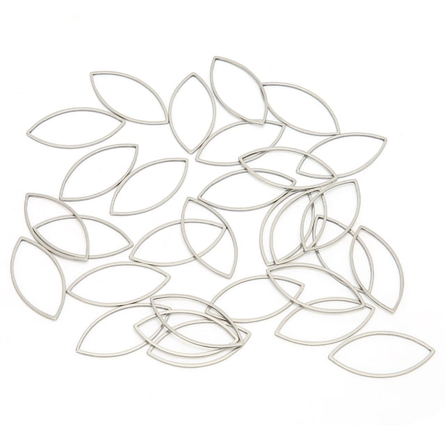 30 piezas de engastes abiertos de resina fundida para joyería, pendientes, collares, accesorios para hacer joyas, forma de ojo de caballo S