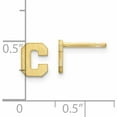 thumbnail image 2 of 10K Yellow Gold 10Ky Brushed Initial Letter C Post Earrings Made In United States 10xne45y/c, 2 of 5