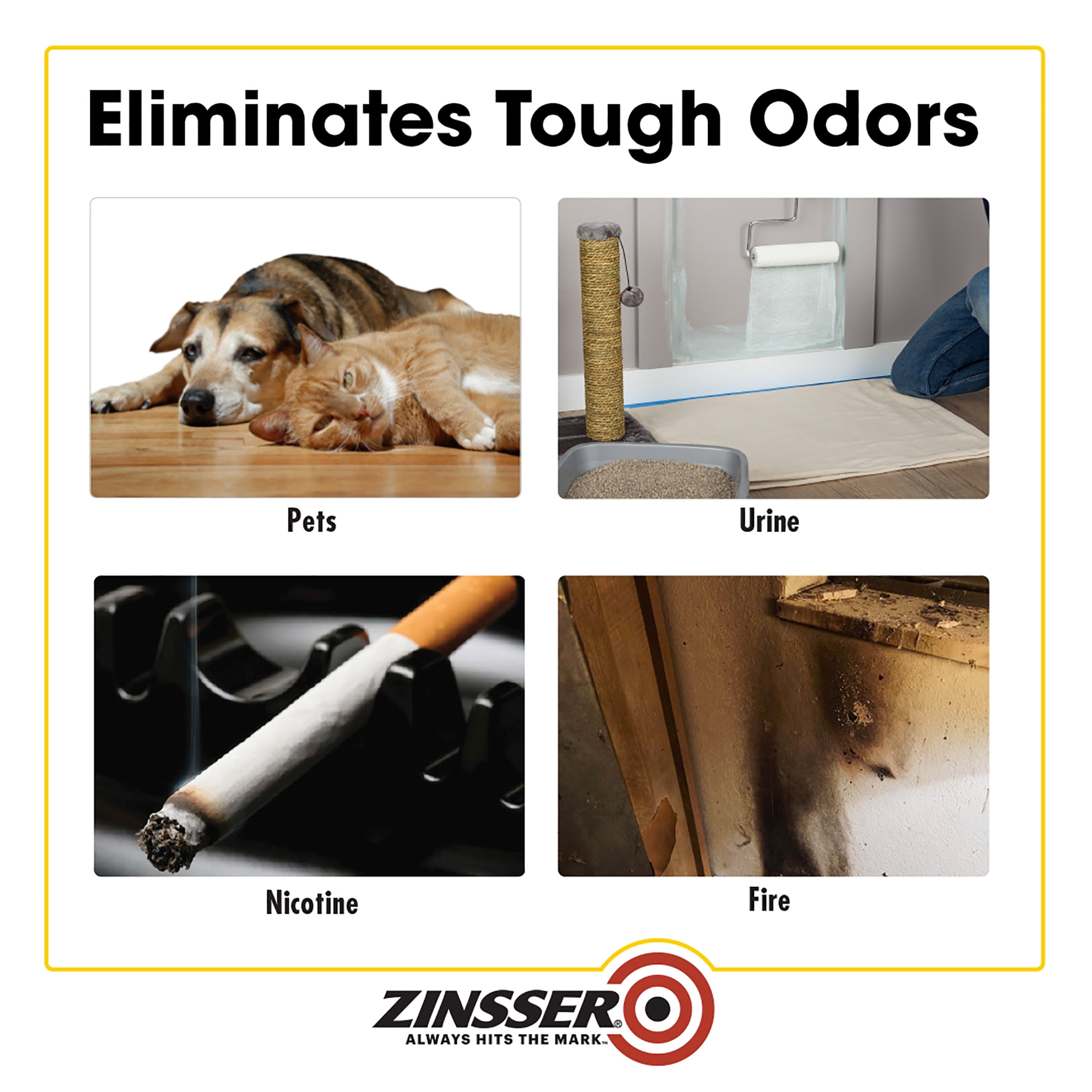 Clear, Zinsser Odor Killing Primer- 5 Gallon, 1 Per Pack