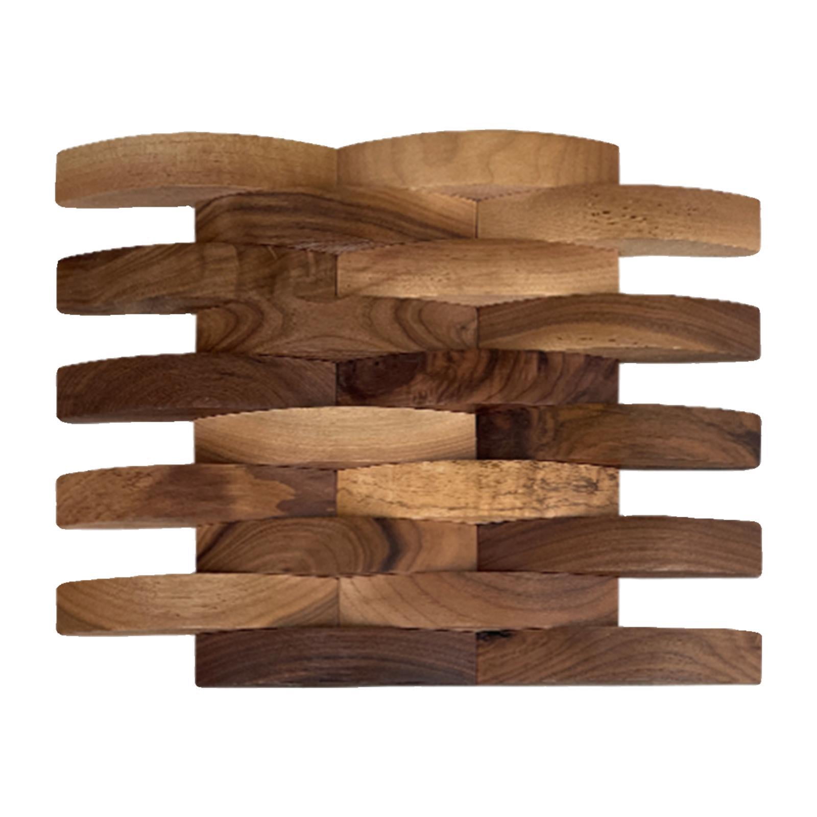 simhoa 3D Textured Wood Wall Panel Accent Wall Panel for Office Accent Wall Kitchen Brown