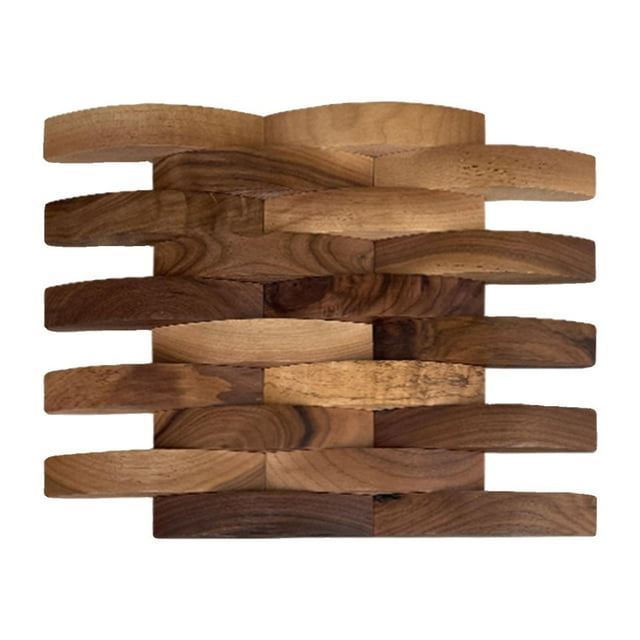 simhoa 3D Textured Wood Wall Panel Accent Wall Panel for Office Accent Wall Kitchen Brown