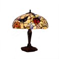 thumbnail image 1 of Lampe de Table Style Tiffany Fleurs et Papillons, 1 of 1