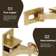 thumbnail image 4 of 2pcs puerta codo de codo cerradura armarios de latón puerta captura muebles útiles cerraduras, 4 of 7