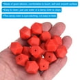 thumbnail image 4 of Uxcell 14 mm Hexagonal Silicone Beads, Polygonal Beads Bulk, Dark Red 40Pcs, 4 of 6