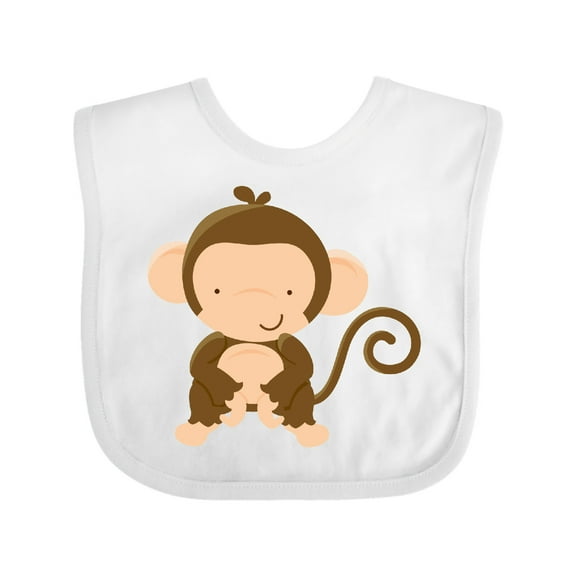 Inktastic Happy Monkey Boys or Girls Baby Bib