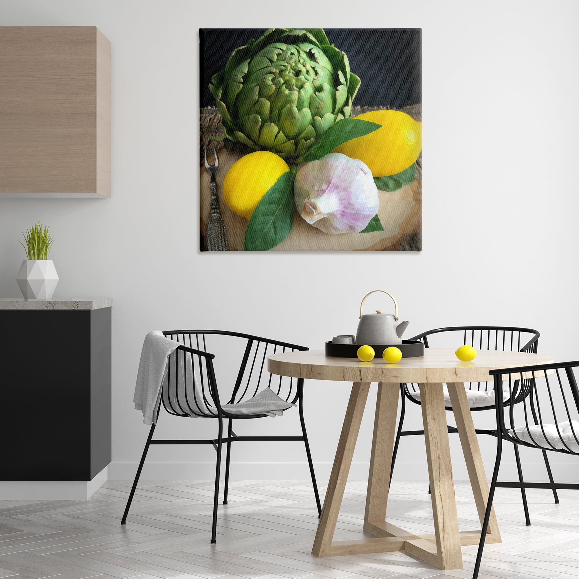 Stupell Industries Fruit & Vegetable Still Life Food & Beverage Painting Wrapped Canvas Art Print Wall Art, 36 x 36