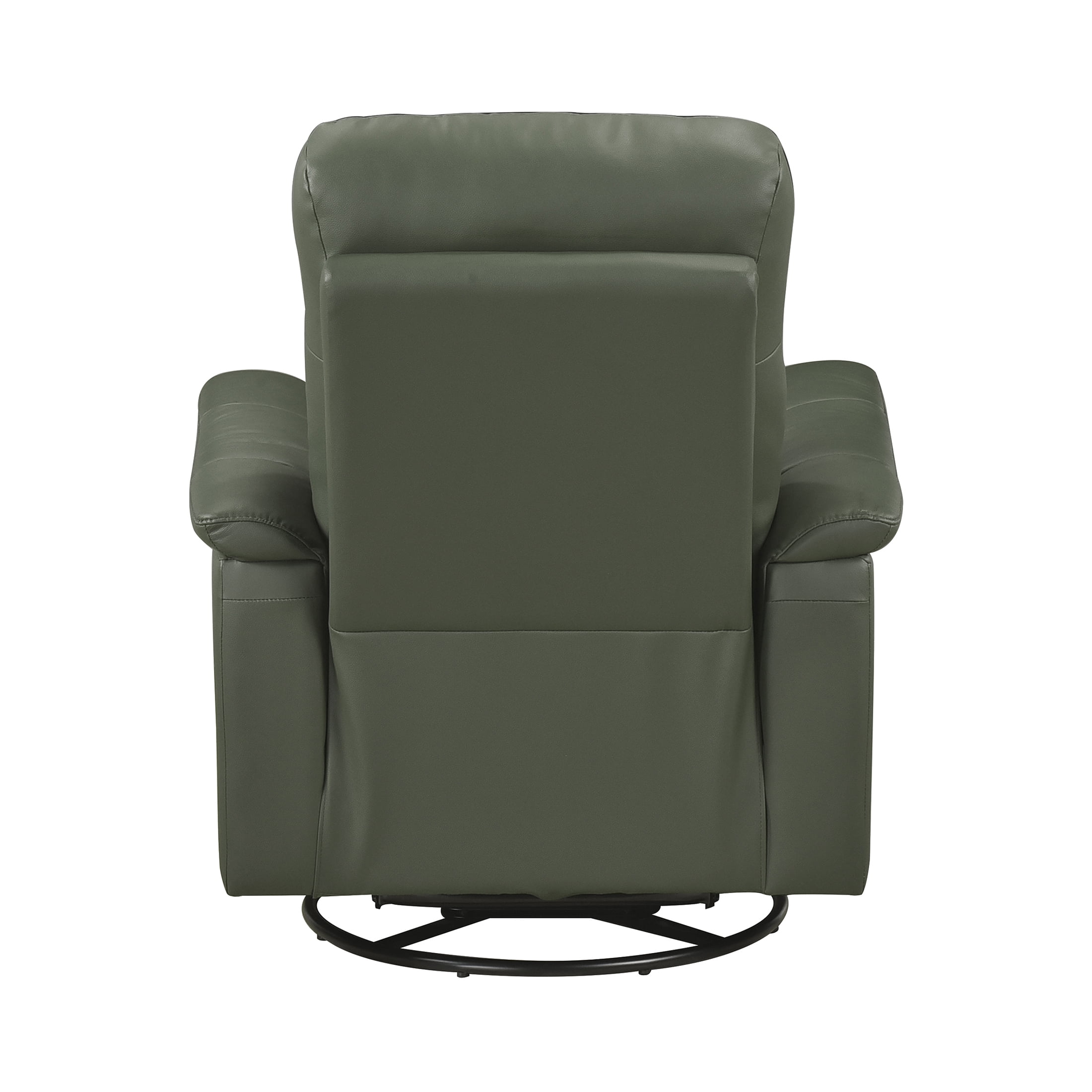 OakvillePark Willowmar Leather Match Swivel Glider Recliner Chair, Green