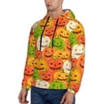 thumbnail image 3 of Uemuo Cartoon Pumpkins Pattern Men's Hoodie - Casual Pullover Hoodie with Kangaroo Pocket, Stylish Hooded Sweatshirt for Everyday Wear-XX-Large, 3 of 7