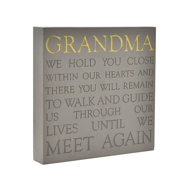 Plaque Carrée Commémorative « Thoughts of You » - Grand-Maman