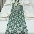 thumbnail image 6 of BalsaCircle 12x108 in Hunter Green Rose Floral Lace Table Runner Wedding Party Events Reception Home Decorations Supplies, 6 of 8