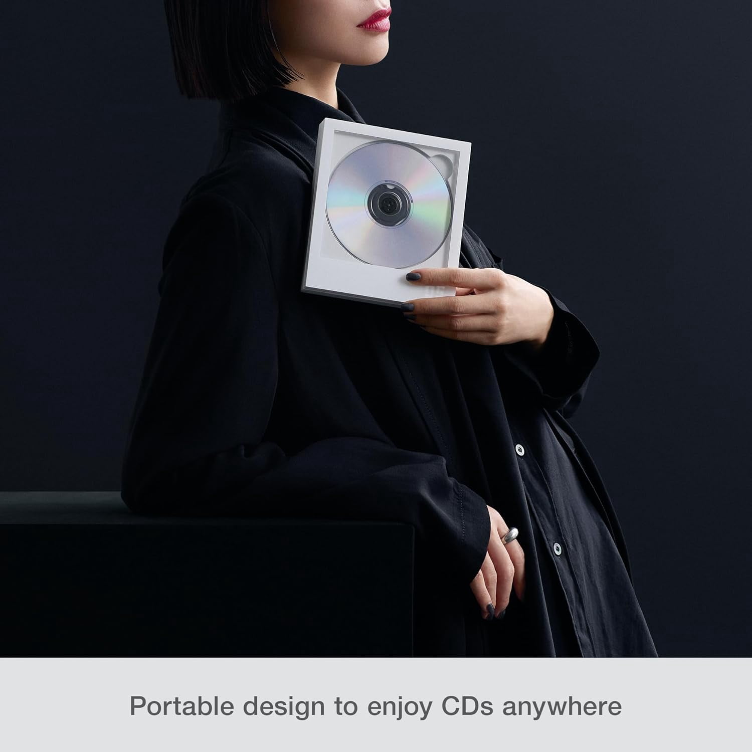 [ ] Rechargeable CD Player with Bluetooth [ Instant Disk Audio CP1 ( Black ) ] Hi-Fi Audio Portable CD Player for Car