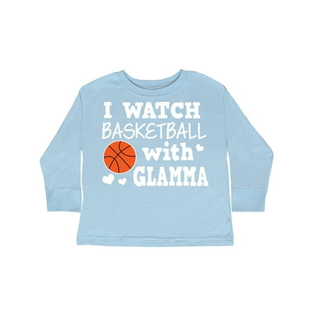 

Inktastic I Watch Basketball with Glamma Gift Toddler Boy Girl Long Sleeve T-Shirt