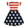 thumbnail image 6 of ZACPNCV Girls 4th of July Dress Toddler Girl USA Flag Dresses Flutter Sleeve Patriotic Clothes Independence Day Outfits Blue 13-14 Years, 6 of 6