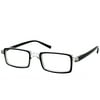 Elton John Pop Specs Reading Glasses - Black/Crystal Bullet 1.50, Rectangle Frame