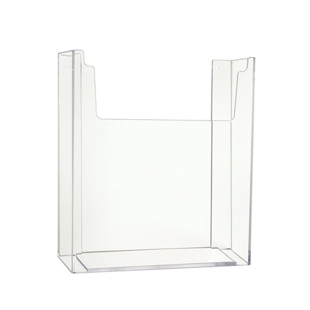 - 11 in. H x 8 1/2 in. W Clear Styrene Literature Holder for Wall Mount (Pack of 12)