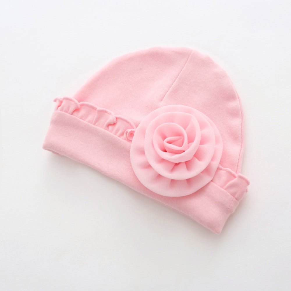 newborn baby girl hats with flowers