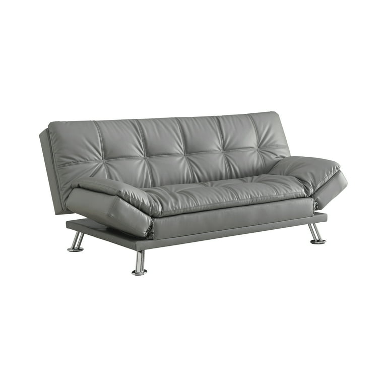 Dilleston Tufted Back Upholstered Sofa, Coaster Dilleston Black Contemporary Sofa Bed Futon