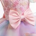 thumbnail image 6 of Flower Girl Dress Cute Gradient Short Sleeve Crewneck Party Dress with Bowknot Dresses for Girls Size 3-11, 6 of 6