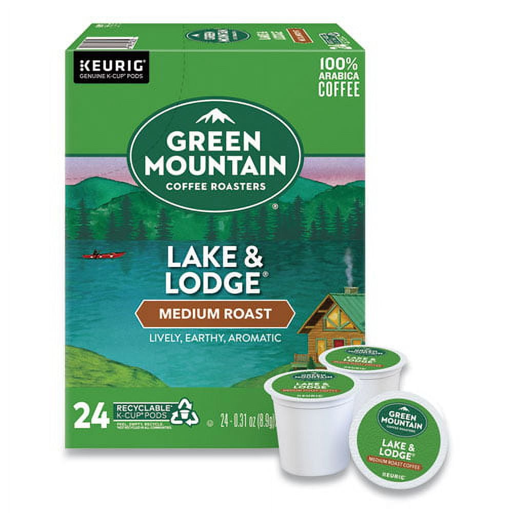 "Lake And Lodge Coffee K-Cups, Medium Roast, 24/box | Bundle of 2 Boxes"
