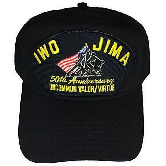 IWO JIMA 50TH ANNIVERSARY HAT VETERAN USMC MARINE CORPS WORLD WAR TWO WWII