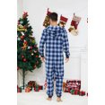 thumbnail image 4 of U2SKIIN Couple Onesie Pajama Sets, Hooded Zipper Christmas Matching Plaid Pjs Set for Men and Women Soft Warm Jumpsuit (Mens Navy-Blue Mel. Plaid , S), 4 of 4