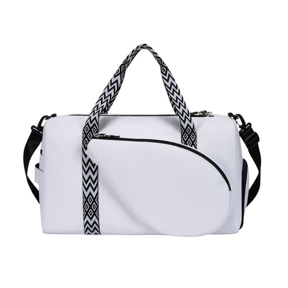 bedienty Large Capacity Badminton Kit Bag For Convenient Storage Sturdy And Durable Large Capacity Linen white