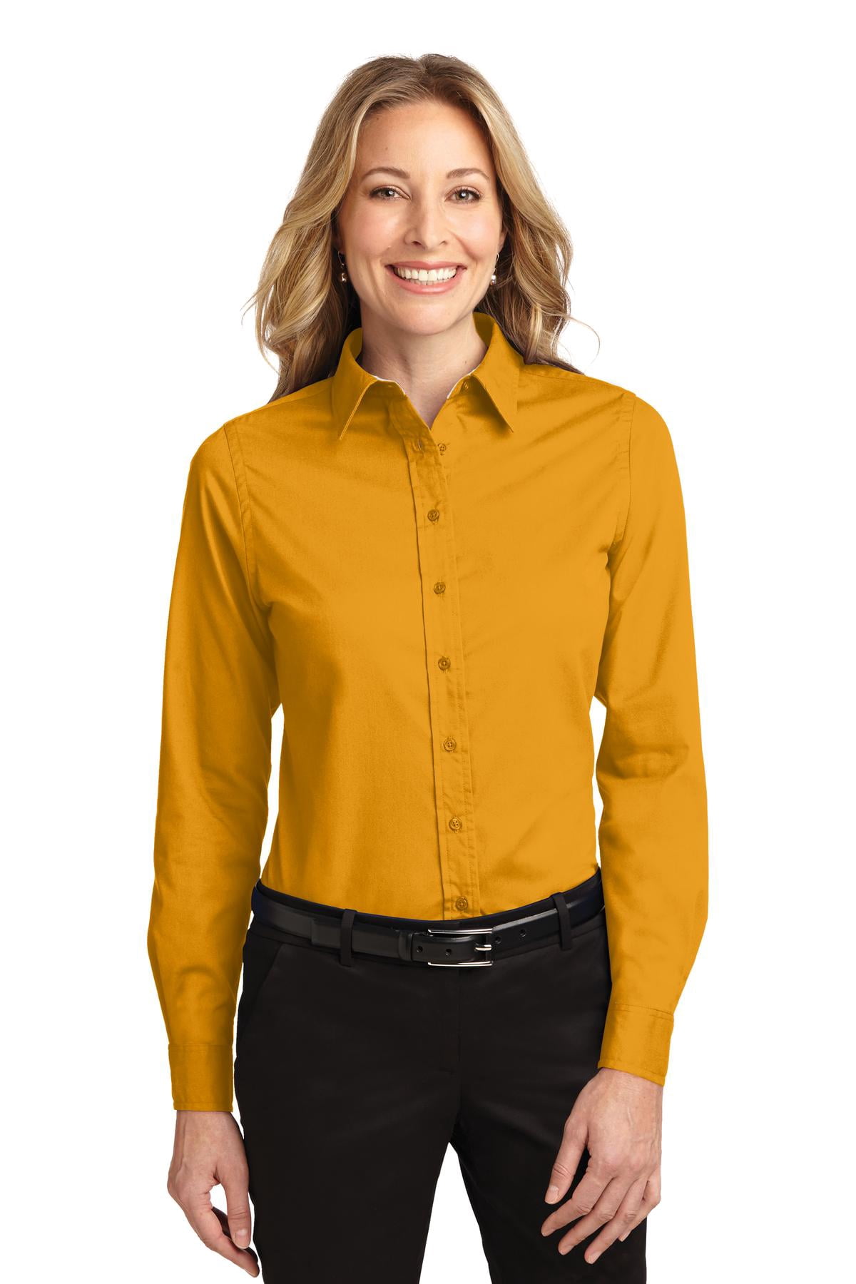 gold long sleeve shirt womens