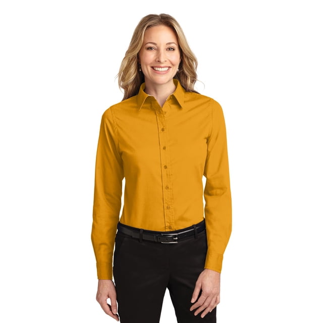 Camisa de fácil cuidado de manga larga para mujer Port Authority®. L608 Autoridad Portuaria L608