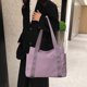 thumbnail image 5 of Bolsa de mamá de ocio para mujer, bolsa organizadora de pañales para recién nacido con múltiples bolsillos, color morado, 5 of 6