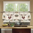 thumbnail image 4 of Yayeee Kitchen Curtains Tier Set of 2 Light Filtering 57"x24" Over Sink Window Panels, Cowboy Pattern, 4 of 7