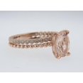 thumbnail image 5 of HeartsAndYou 2ct Natural Peach Morganite Bridal Set Engagement Ring Band 14k SOLID Rose Gold, 5 of 9