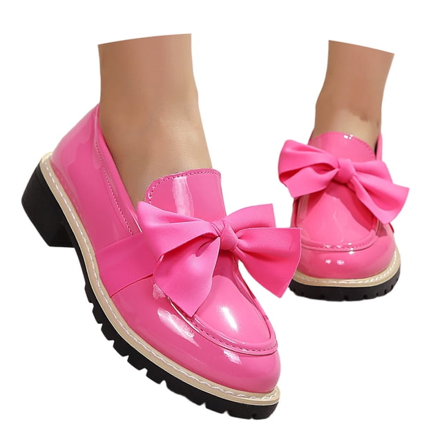Versatile Classic British Design Loafers With Lofty Sole For Women All Day Comfort Clean Solid Color Casual Dress Shoes