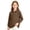01#Brown, variant on Kids Long Sleeve Polo Shirt Girls School Uniform Solid Color Top Classic Fit Casual Button Everyday Wear Spring Fall Active