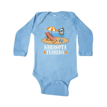 

Inktastic Sarasota Florida Beach Vacation Gift Baby Boy or Baby Girl Long Sleeve Bodysuit