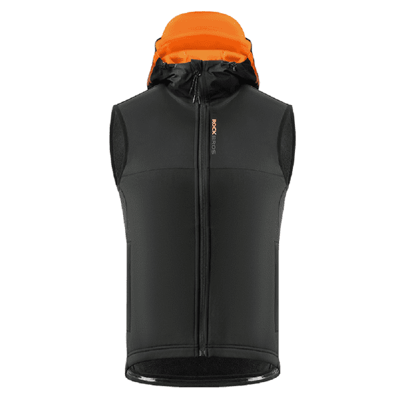 ROCKBROS Men’s Winter Cycling Vest – Fleece-Lined Windproof Warm Sleeveless Jacket for Riding