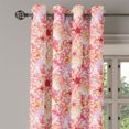thumbnail image 2 of Ambesonne Pink Grommet Curtain, Dahlias Floral, 50" x 108", Pink Yellow, 2 of 6