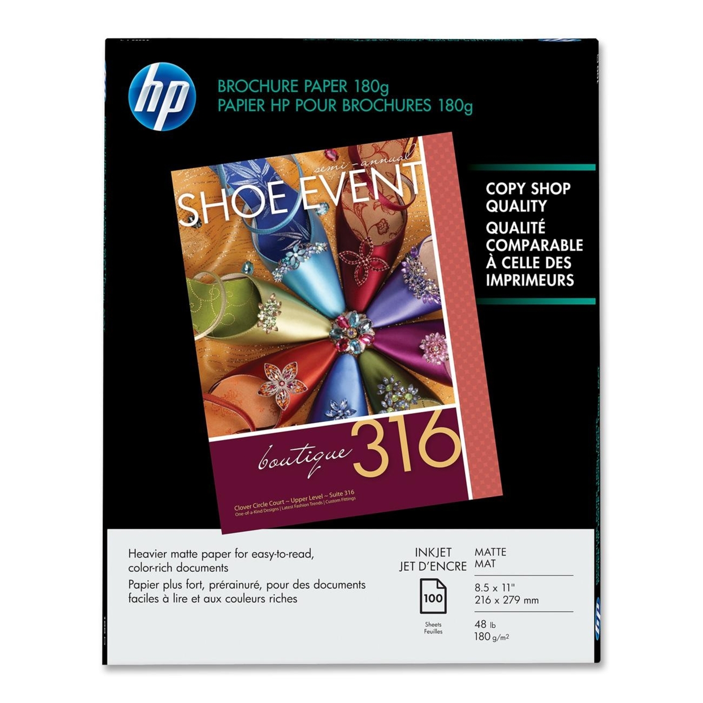 HP Inkjet Brochure/Flyer Paper, Bright White