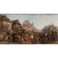 thumbnail image 2 of Hipolit Lipiński 14x9 Black Ornate Wood Framed Double Matted Museum Art Print Titled: Zwierzyniec Hobby-Horse (1881), 2 of 5