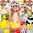 thumbnail image 6 of Farm Animal Birthday Decorations, 49pcs Farm Party Decorations Set Including Farm Animal Balloons Backdrop Cupcake Toppers Head Hoop etc Farm Birthday Decorations Supplies for Girls/Boys Kids, 6 of 8