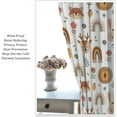 thumbnail image 5 of Kids Colorful Animals Curtains Cute Cartoon Funny Wildlife Rainbow Flower Leaf Art Print for Kids Bedroom Nursery Decor Rod Pocket Blackout Window Drapes 2 Panels 42x54in, 5 of 6