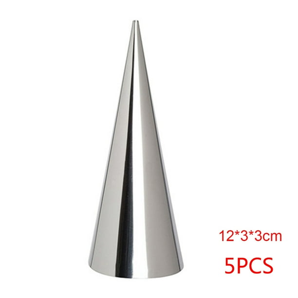 Advancent 5 / 12Pcs Tubo cónico Cono Moldes de rollo Crema de pan de cuerno Hacer molde Herramientas y accesorios para hornear plata 5 piezas 12*3*3 cm Advancent JJ19524-03B