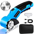 thumbnail image 1 of Cordless Electric Scissors, Rechargeable Rotary Cardboard Cutter, Automatic Box Cutter with LED Light, Safety Lock, Extra Blades, Electric Scissors f, 1 of 7