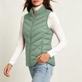 thumbnail image 4 of Women's Quilted Gilet, Body Warmer Padded Outdoor Sleeveless Vest Green L, 4 of 7