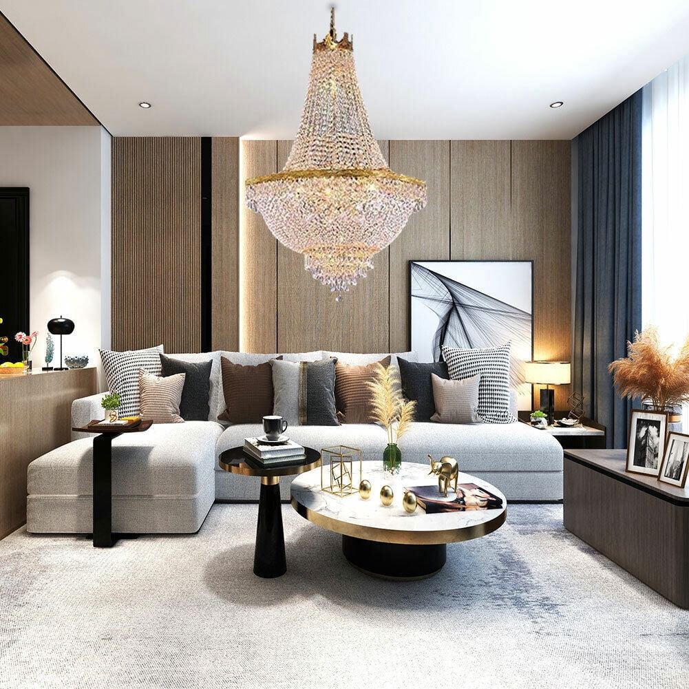 Modern Luxury Crystal Chandelier, Ceiling Lighting Fixtures, Pendant for Home Decoration 110-120V