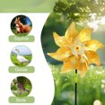 thumbnail image 4 of Blueek 6PCS Reflective Pinwheels with Stakes, Extra Sparkly Pinwheel for Garden Decor, Bird Deterrent Pinwheels for Yard & Farm Decor, Yellow, 4 of 6