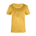thumbnail image 3 of Honeeladyy Women's New Fashion Cat Print Casual Short Sleeve Top T-shirt women tops, 3 of 5