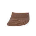 thumbnail image 3 of Time and Tru Women's Straw Visor Hat, Dark Brown, 3 of 3