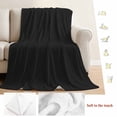 thumbnail image 5 of Black Pure Color Blanket Soft Cozy Warm Throw Blanket for Couch, Plush Fuzzy Flannel Fleece Blankets for Sofa, Aesthetics Contemporary Luxury Bed Blankets Lightweight Gifts for Women, 40"x50", 5 of 9