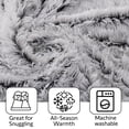 thumbnail image 3 of Cheer Collection Soft and Furry Long Shaggy Hair Throw Blanket, 3 of 5
